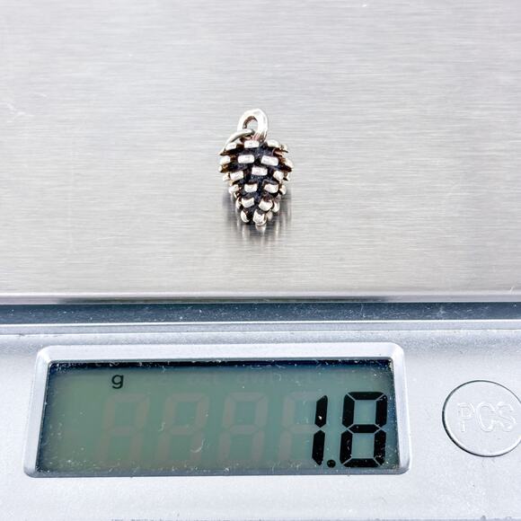 Sequoia Pinecone Charm | Vintage Sterling Silver - Picture 6 of 6